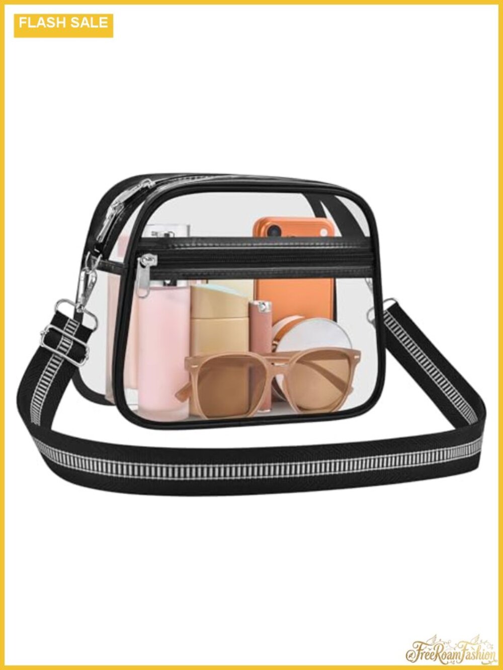 Clear Purse for Women Crossbody Bag Stadium Approved Adjustable Strap